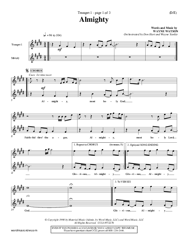 Almighty Trumpet 1 (Wayne Watson)