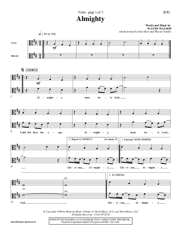 Almighty Viola (Wayne Watson)