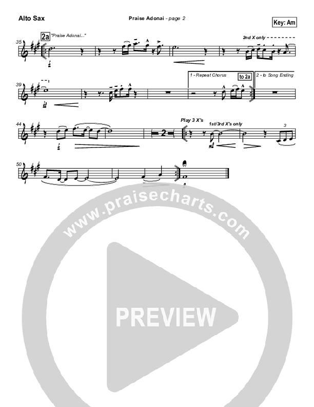 Praise Adonai Alto Sax (Paul Baloche)