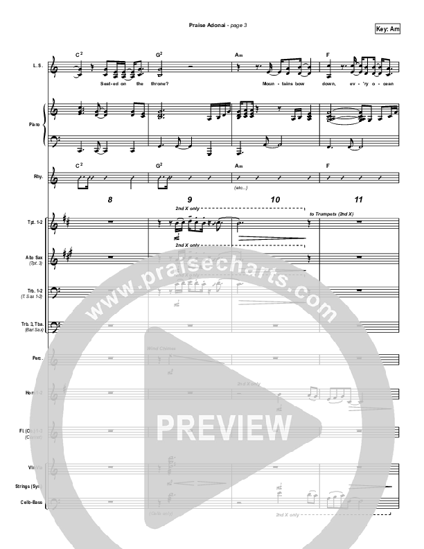 Praise Adonai Conductor's Score (Paul Baloche)