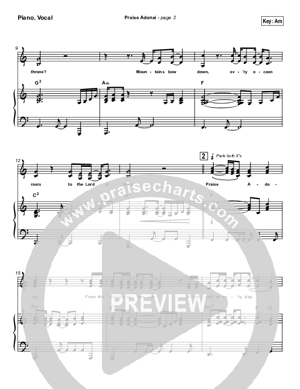 Praise Adonai Piano/Vocal (Paul Baloche)