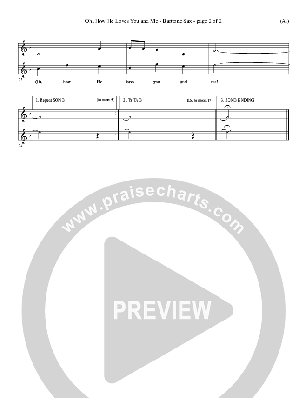 Oh How He Loves You And Me Bari Sax (Kurt Kaiser)