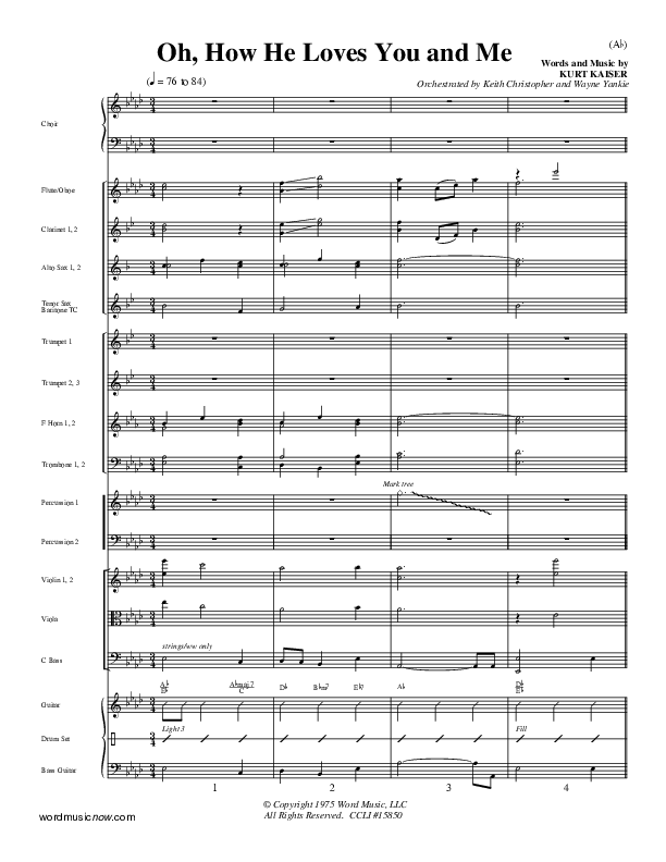 Oh How He Loves You And Me Orchestration (Kurt Kaiser)