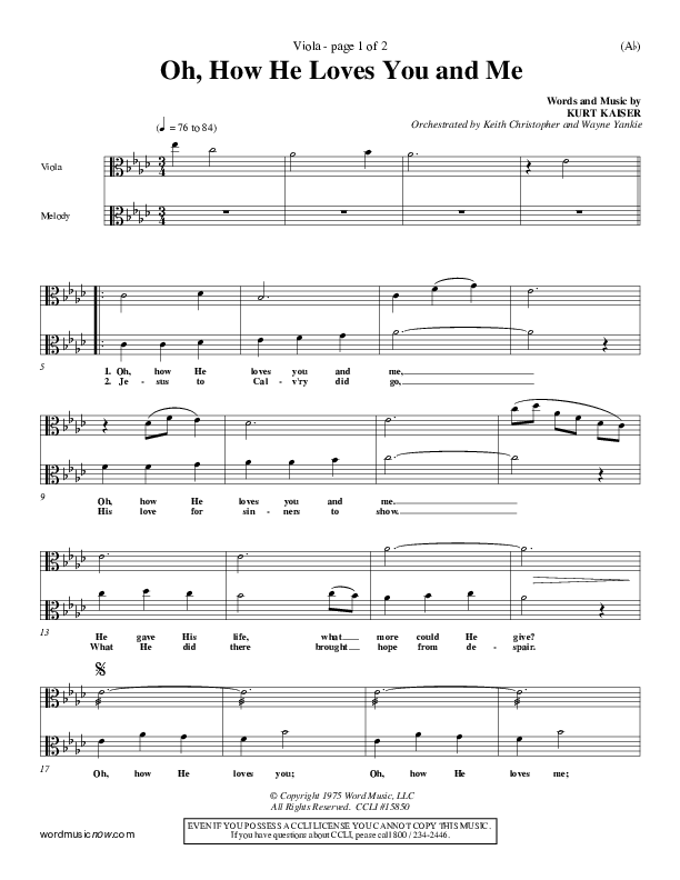 Oh How He Loves You And Me Contrabass (Kurt Kaiser)