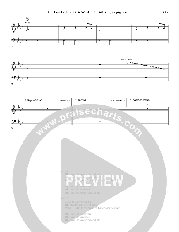 Oh How He Loves You And Me Percussion 1/2 (Kurt Kaiser)