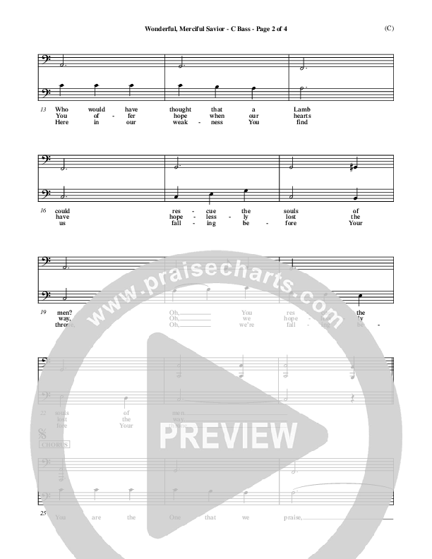 Wonderful Merciful Savior Contrabass (Eric Wyse)