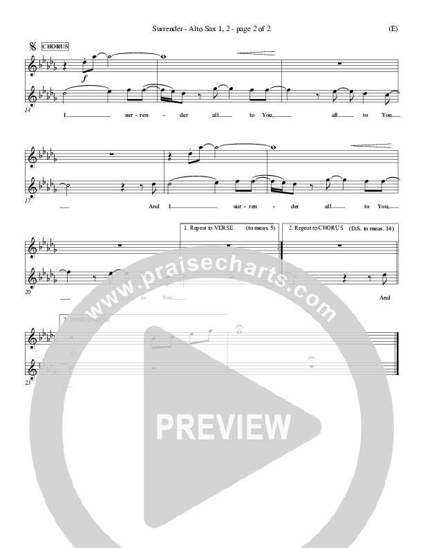 Surrender Alto Sax 1/2 (Marc James)