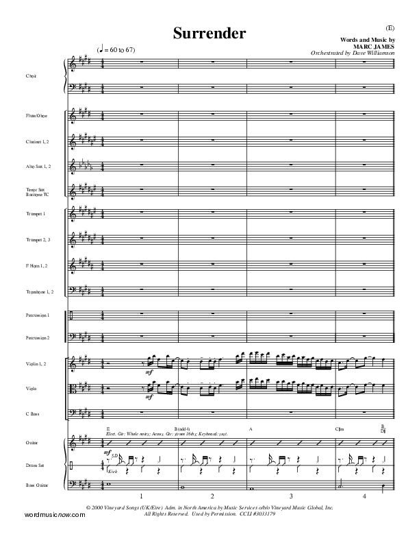 Surrender Conductor's Score (Marc James)