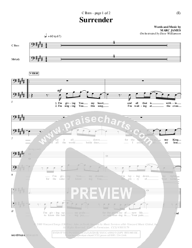 Surrender Contrabass (Marc James)