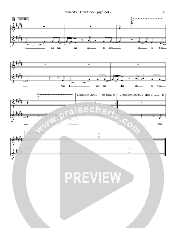 Surrender Flute/Oboe (Marc James)