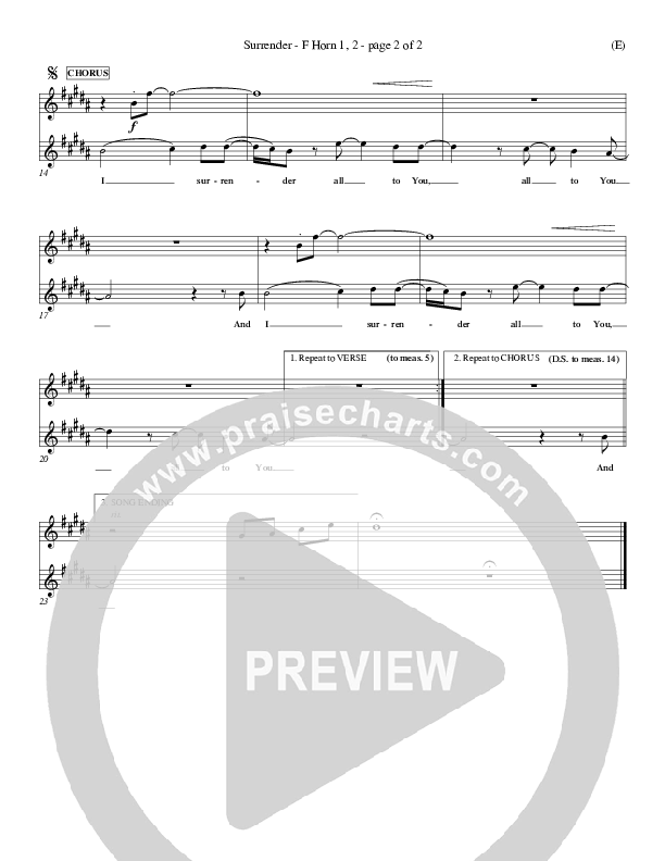 Surrender French Horn 1/2 (Marc James)