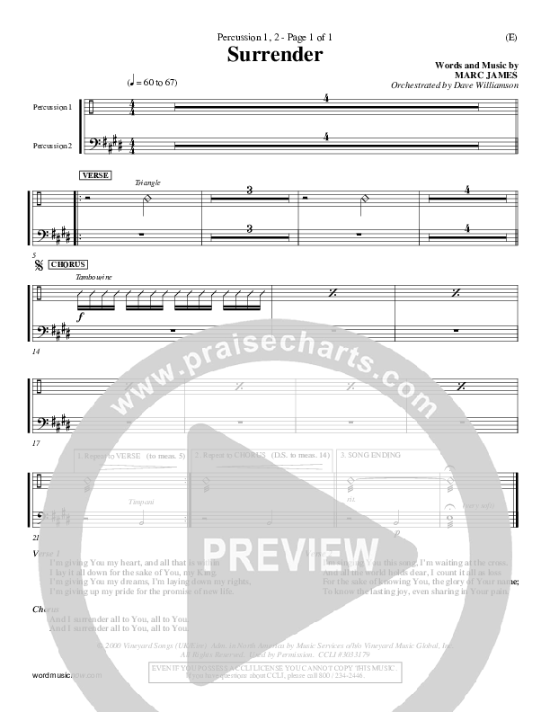 Surrender Percussion 1/2 (Marc James)