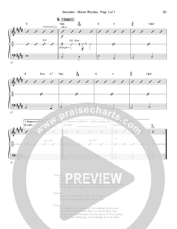 Surrender Rhythm Chart (Marc James)