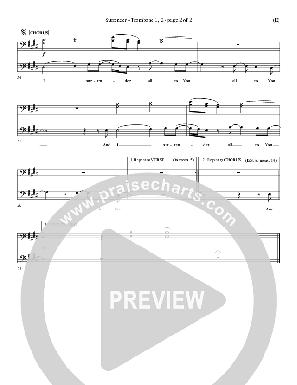 Surrender Trombone 1/2 (Marc James)