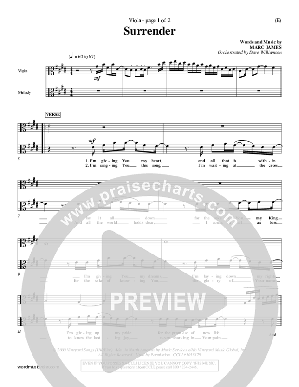 Surrender Viola (Marc James)