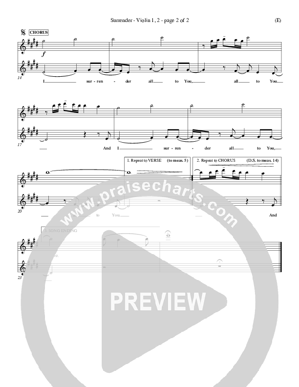 Surrender Violin 1/2 (Marc James)