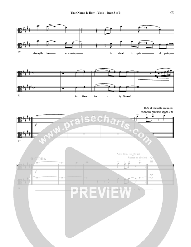 Your Name Is Holy Viola (Brian Doerksen)