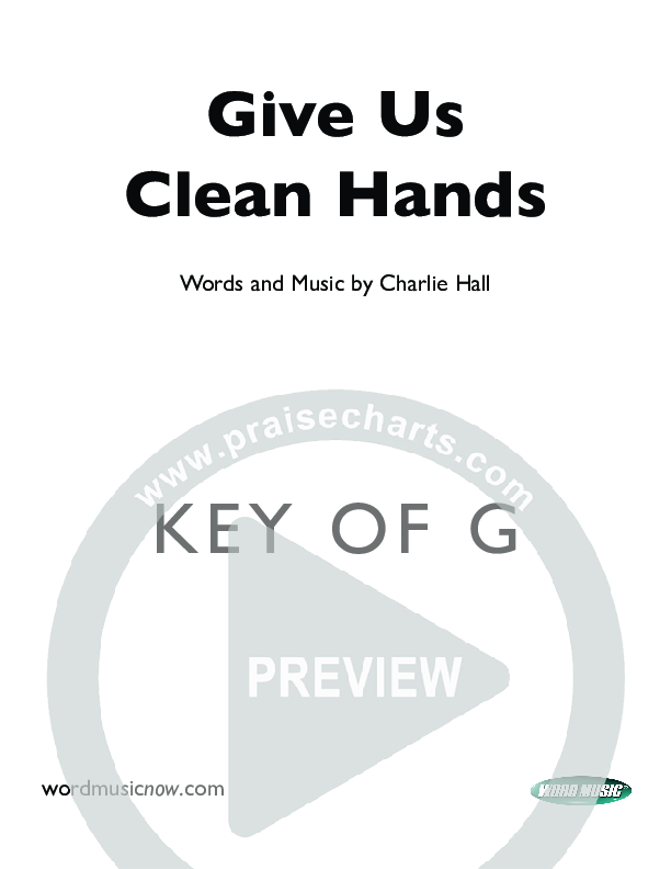 Give Us Clean Hands Cover Sheet (Charlie Hall)