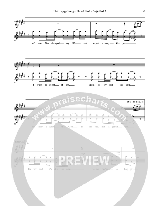 The Happy Song Flute/Oboe (Delirious)