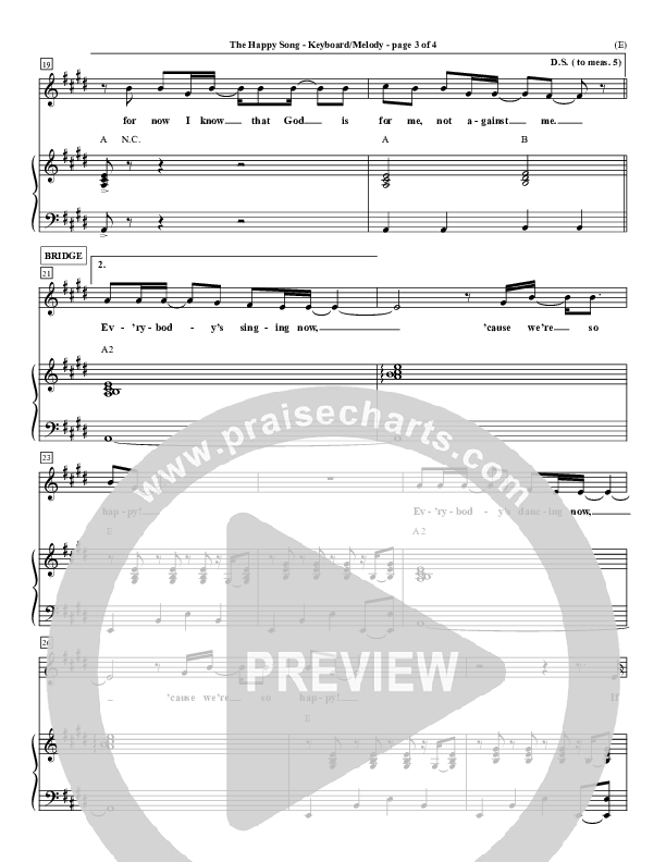 The Happy Song Lead Sheet (Delirious)
