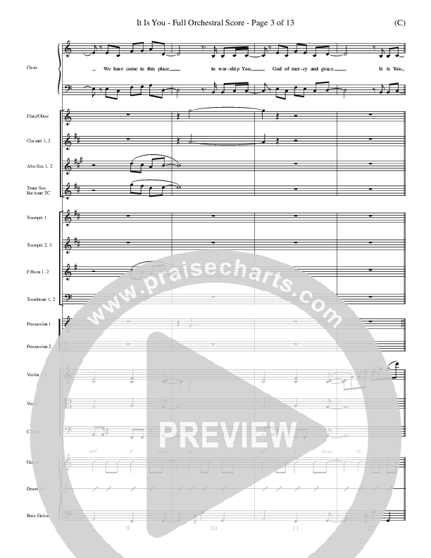 It Is You Conductor's Score (Newsboys)