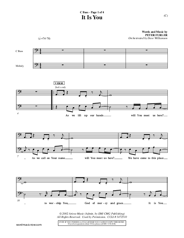 It Is You Contrabass (Newsboys)