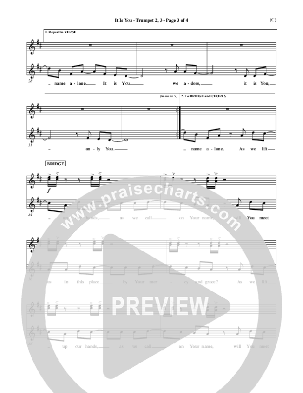 It Is You Trumpet 2/3 (Newsboys)