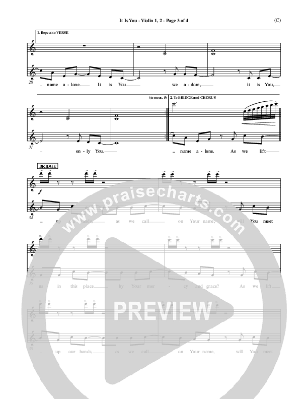 It Is You Violin 1/2 (Newsboys)