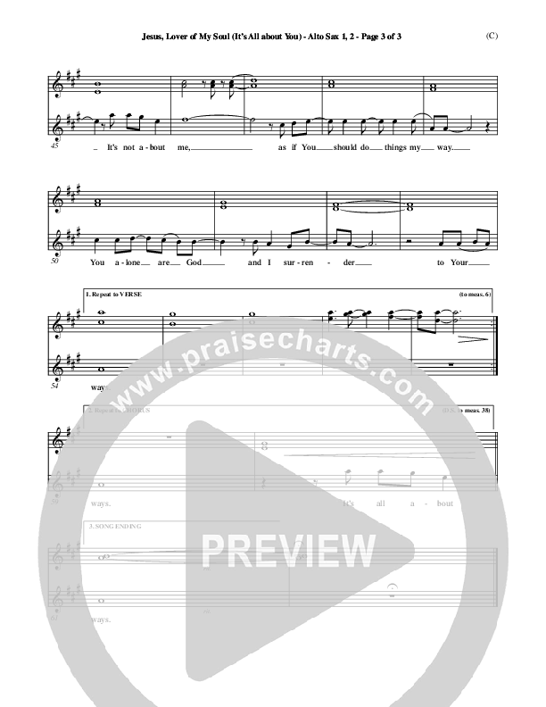 Jesus Lover of My Soul (It's All About You) Alto Sax (Paul Oakley)