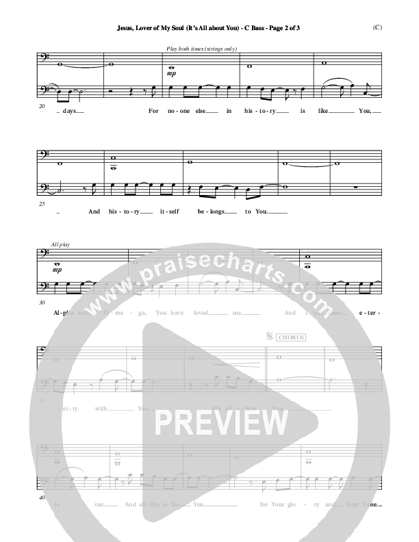 Jesus Lover of My Soul (It's All About You) Contrabass (Paul Oakley)