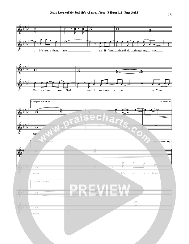 Jesus Lover of My Soul (It's All About You) French Horn (Paul Oakley)