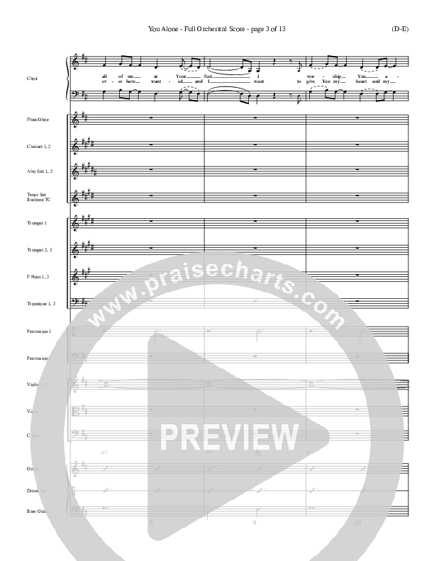 You Alone Conductor's Score (David Crowder)