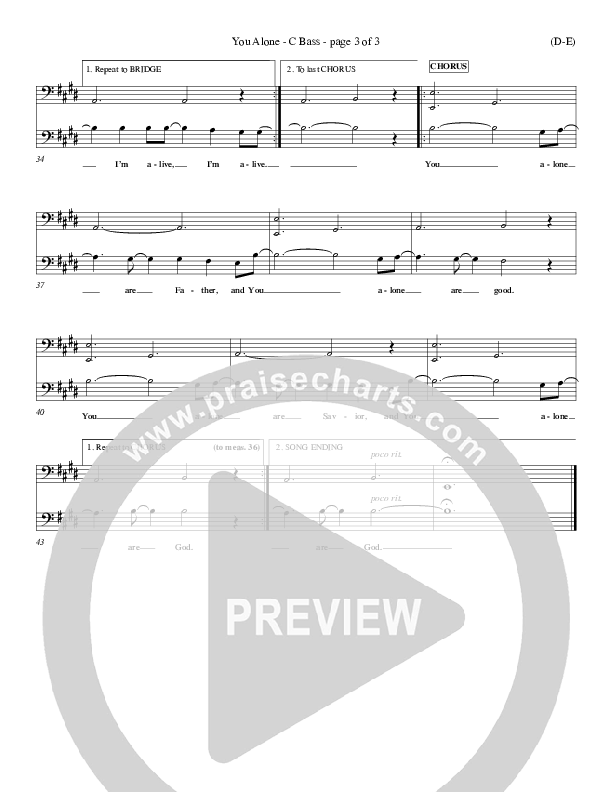 You Alone Contrabass (David Crowder)