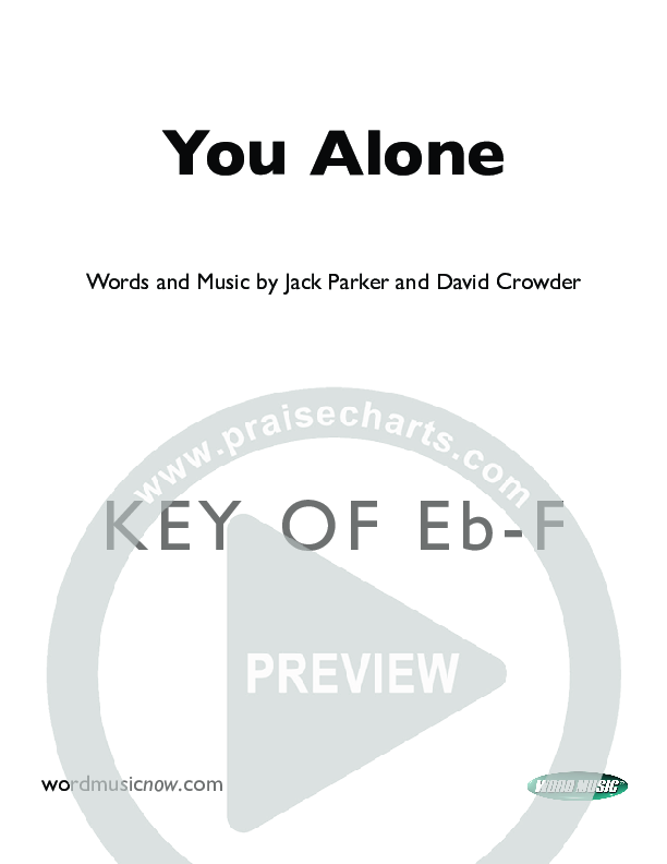 You Alone Cover Sheet (David Crowder)