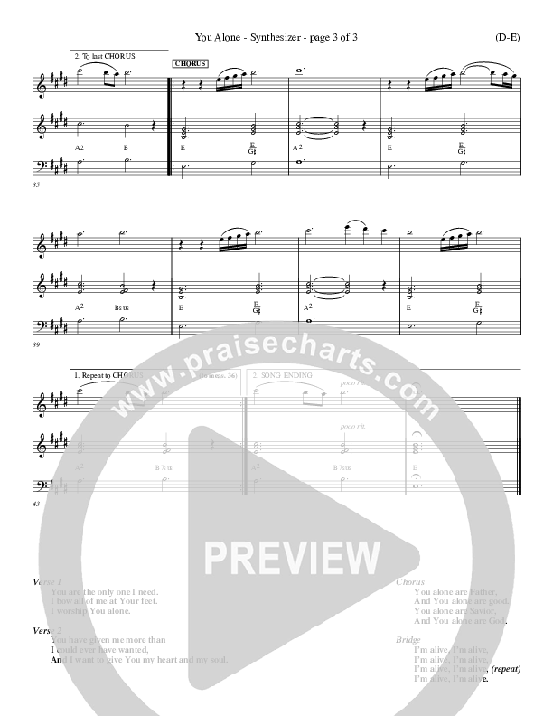 You Alone Synth (David Crowder)