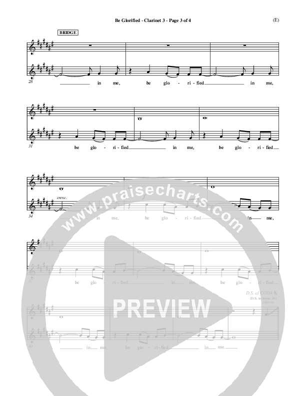 Be Glorified Clarinet 3 (Chris Tomlin)