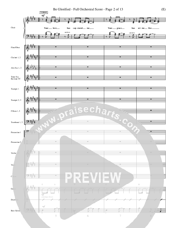 Be Glorified Conductor's Score (Chris Tomlin)