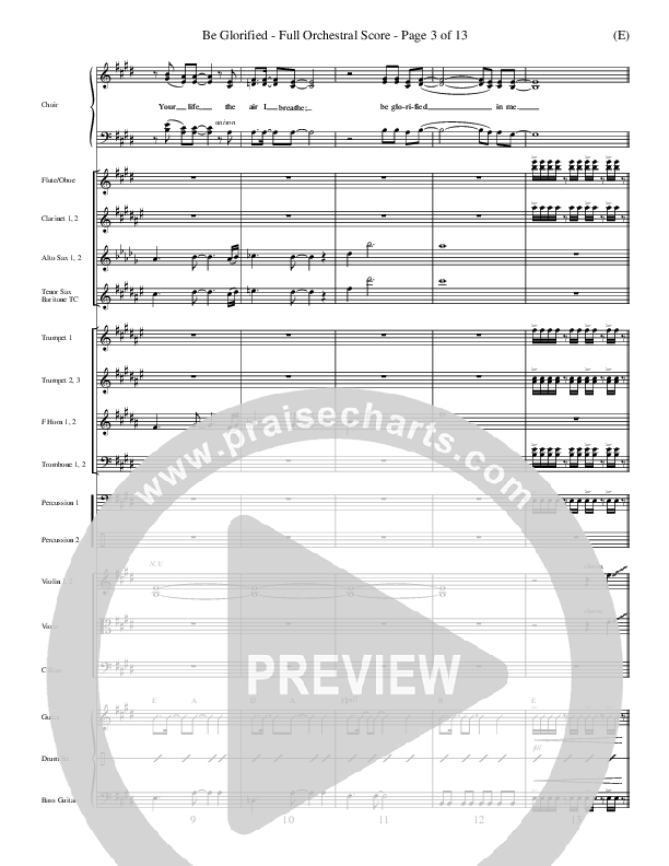 Be Glorified Conductor's Score (Chris Tomlin)