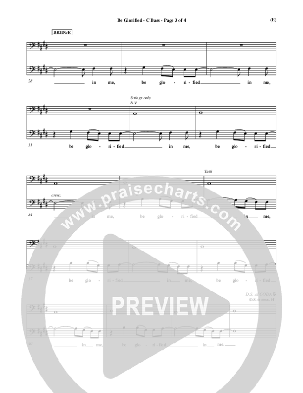 Be Glorified Contrabass (Chris Tomlin)