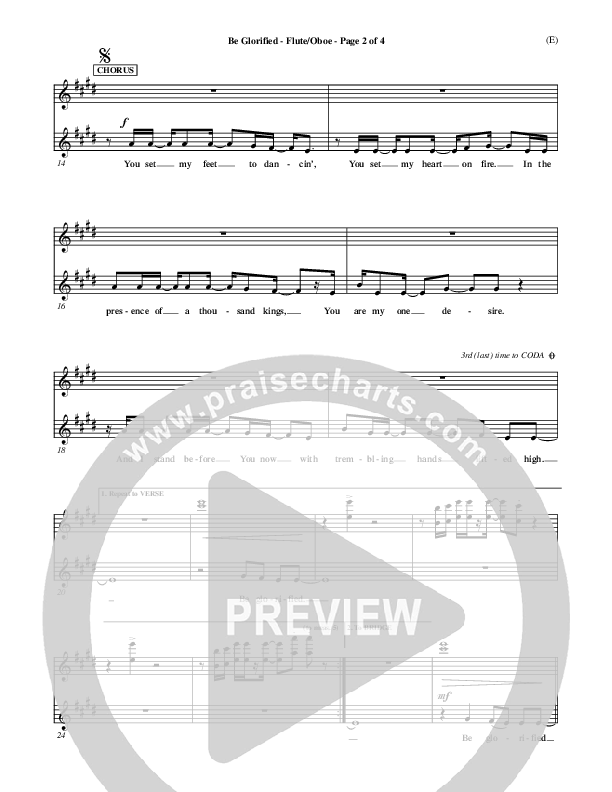 Be Glorified Flute/Oboe (Chris Tomlin)