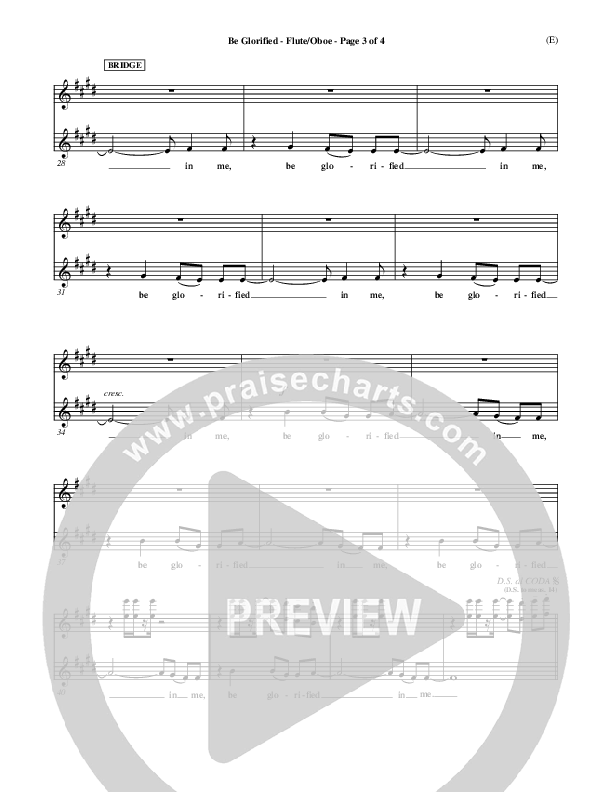 Be Glorified Flute/Oboe (Chris Tomlin)