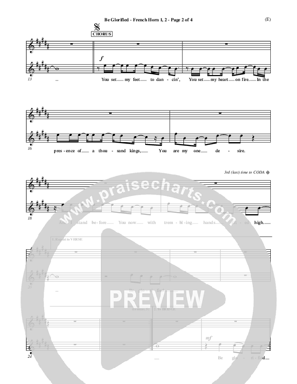 Be Glorified French Horn 1/2 (Chris Tomlin)