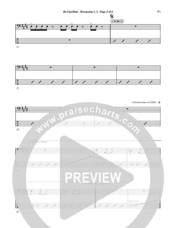 Be Glorified Percussion 1/2 (Chris Tomlin)