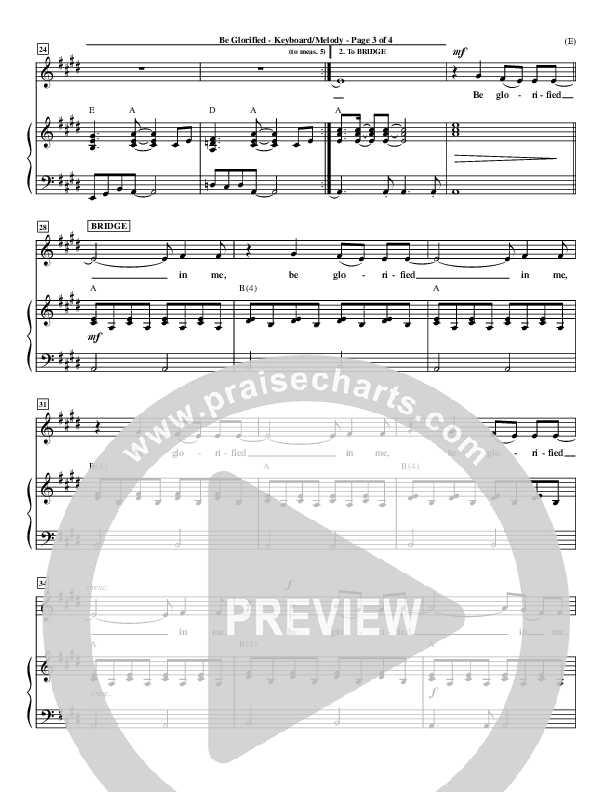 Be Glorified Piano/Vocal (Chris Tomlin)