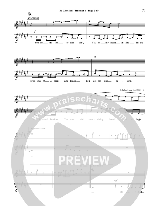 Be Glorified Trumpet 1 (Chris Tomlin)