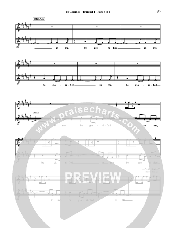 Be Glorified Trumpet 1 (Chris Tomlin)