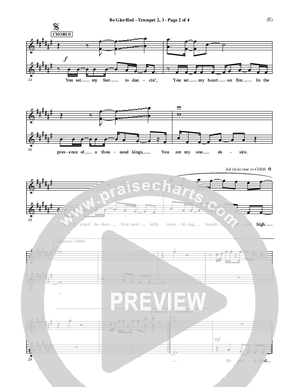 Be Glorified Trumpet 2/3 (Chris Tomlin)