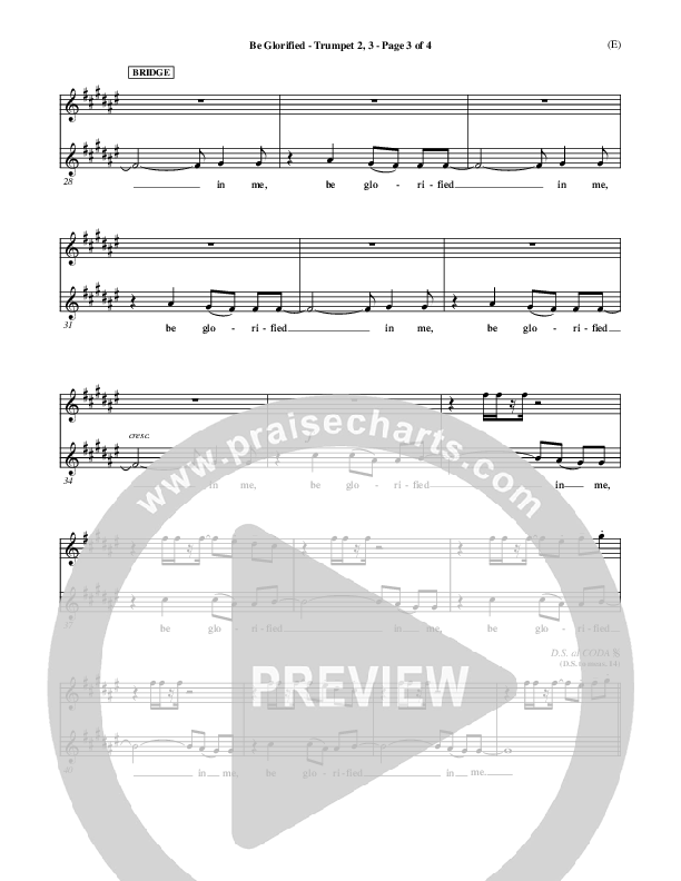 Be Glorified Trumpet 2/3 (Chris Tomlin)