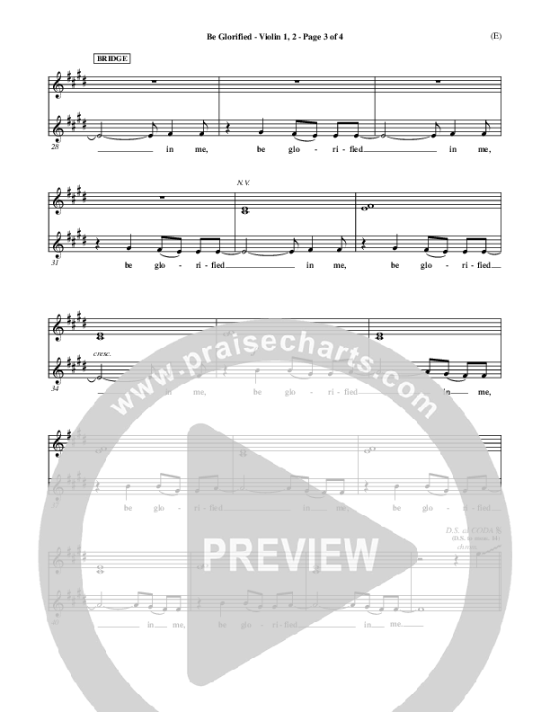 Be Glorified Violin 1/2 (Chris Tomlin)