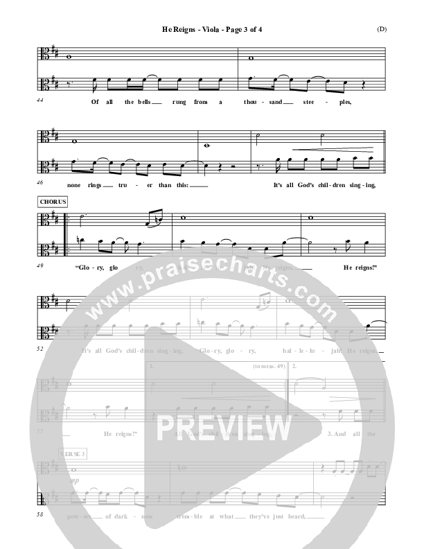 He Reigns Viola (Newsboys)